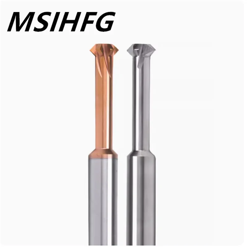 HRC55 Up Down Chamfering Cutter End Mill Shank Milling Cutter 4F Aluminum Tungsten Carbide Router Bit Coated Mini Milling Cutter