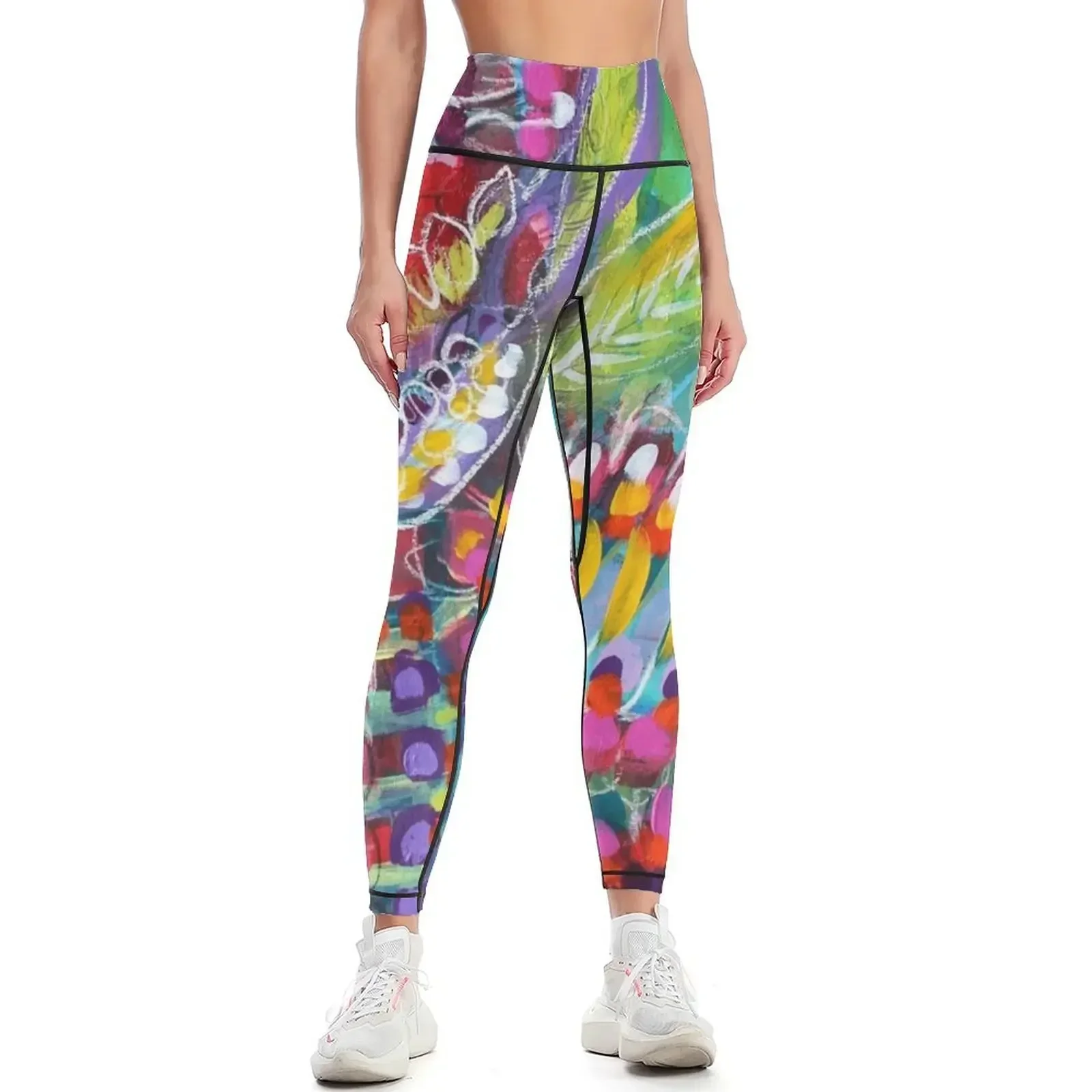 

Chimera series 'In the garden' Leggings Women's push up sportswear for gym harem pants flared Womens Leggings