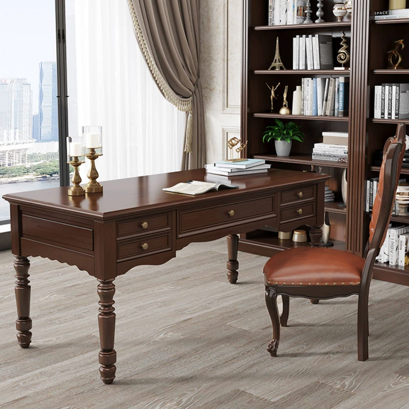 American Style Office Desks Minimalist Design Luxury Bedroom Hotel Office Desks Vanity Indoors Furniture Escritorio Ls40bgz