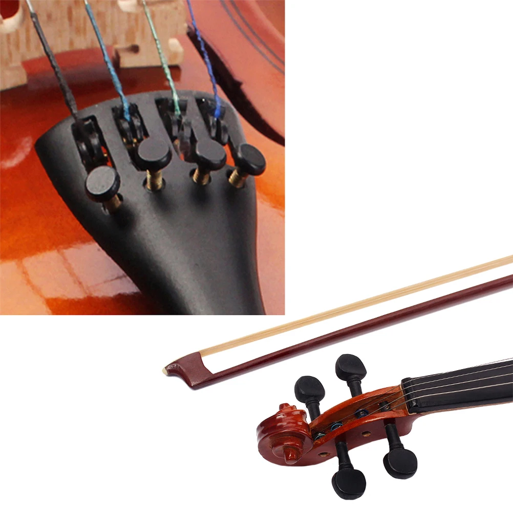 

Violin Accessories 4 4 Size Tailpiece Aluminum Built in Tuners Ebony Pegs Endpin Replacement Parts Maintenance