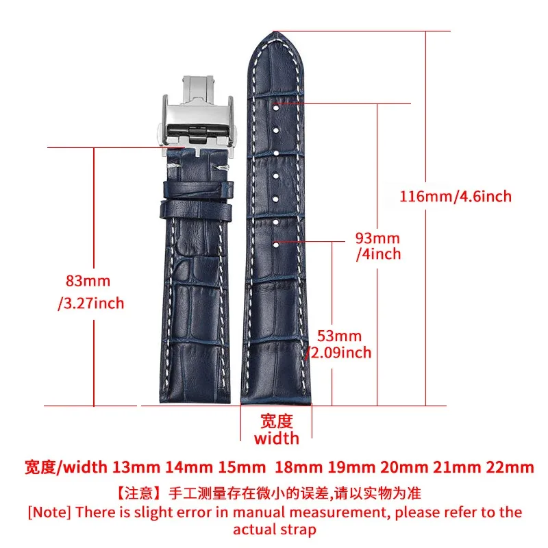 For Longines Master Collection/Conquest/Master Collection Moonphase Series Genuine Cowhide Leather Watchband 18 19 20 21 22mm