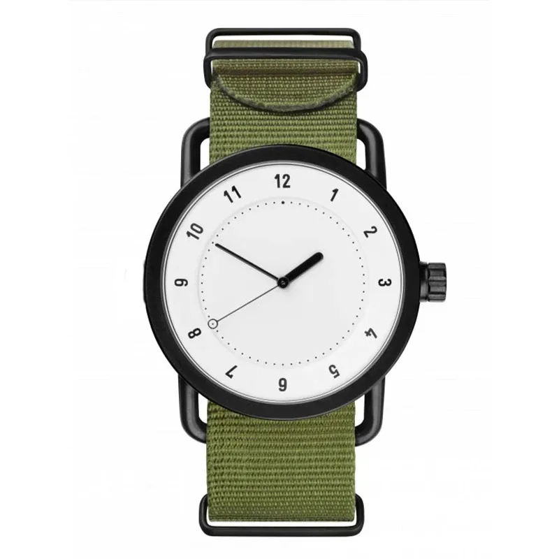 Simples Canvas Nylon Band Watch, Europeu e Americano Retro Fino Estudante Quartz Watch