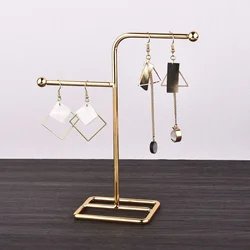 Metal Earring Display Stand For Necklace Handbag Multiple Shapes Jewelry Key Chain Holder