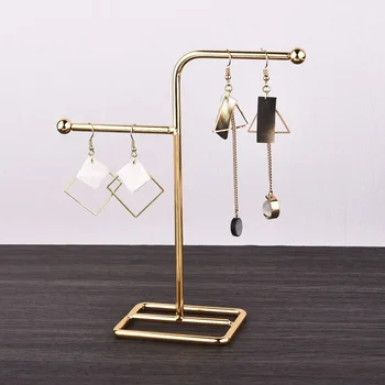 Metal Brinco Display Stand para Colar e Bolsa, Múltiplas Formas Jóias Titular, Chaveiro