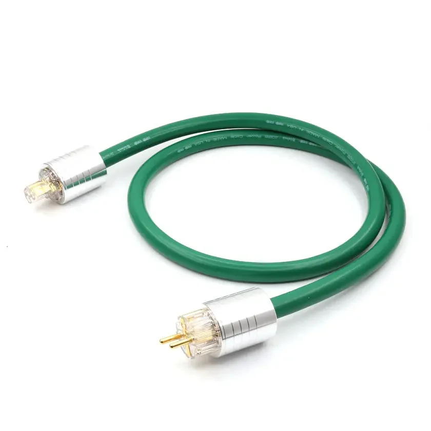 HiFi AC Power Cable Audiophile Power Cord line with 24k gold plated EU version connector plug