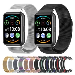 Magnetic Loop Strap For Huawei Watch Fit 2 Fit2 Active Stainless Steel Mesh Watch Band