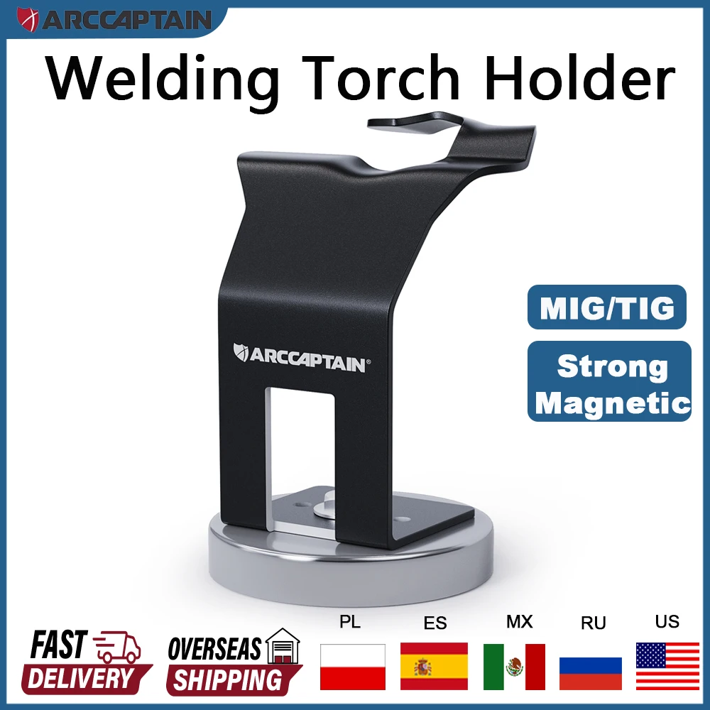 ARCCAPTAIN MIG TIG Welding Torch Holder Magnetic Base Welding Stand for MIG TIG Gun Torch Strings and Plasma Cutter Gun Torch