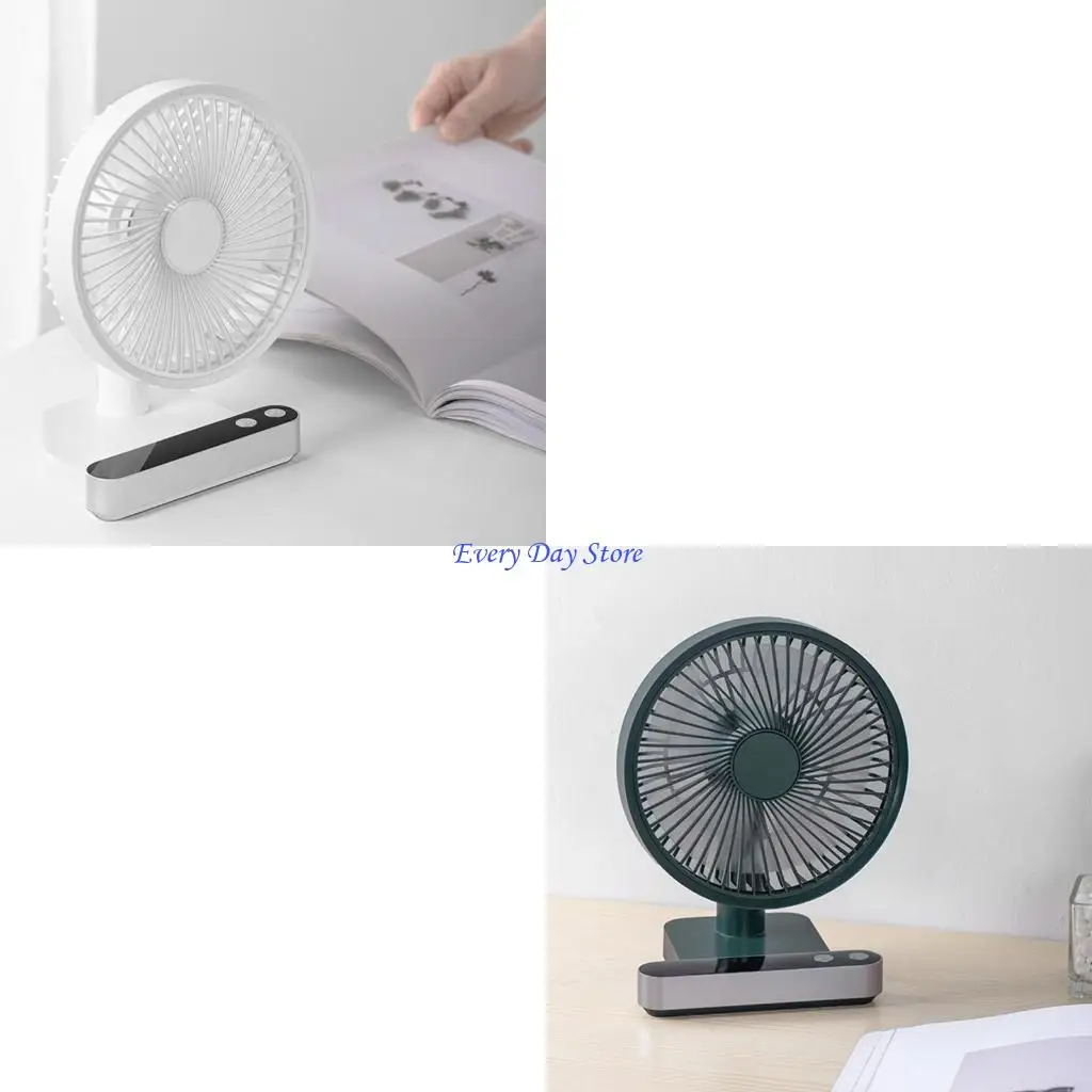 

Портативный USB -стол вентилятор колебания вентилятора маленький вентилятор вентилятор 4 скорость встряхивая для Head
