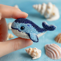 Octopus Bead Embroidery Kit Handmade DIY Marine Animals Turtles/Seahorses/Whales/Sharks Fashion Ocean Enthusiast Collectibles