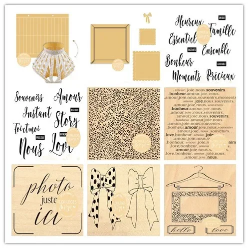 New Arrival Presell French Clear Stamps and Dies for DIY Scrapbooking/photo album Decorative Embossing DIY Paper Cards