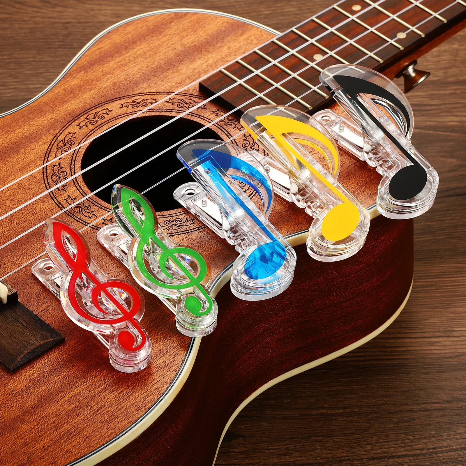 20/40Pcs Musical Note Clips Music Paper Clip Holder Plastic Music Book Clip Bookmarks Stationery Clips for Paper Book Notebook