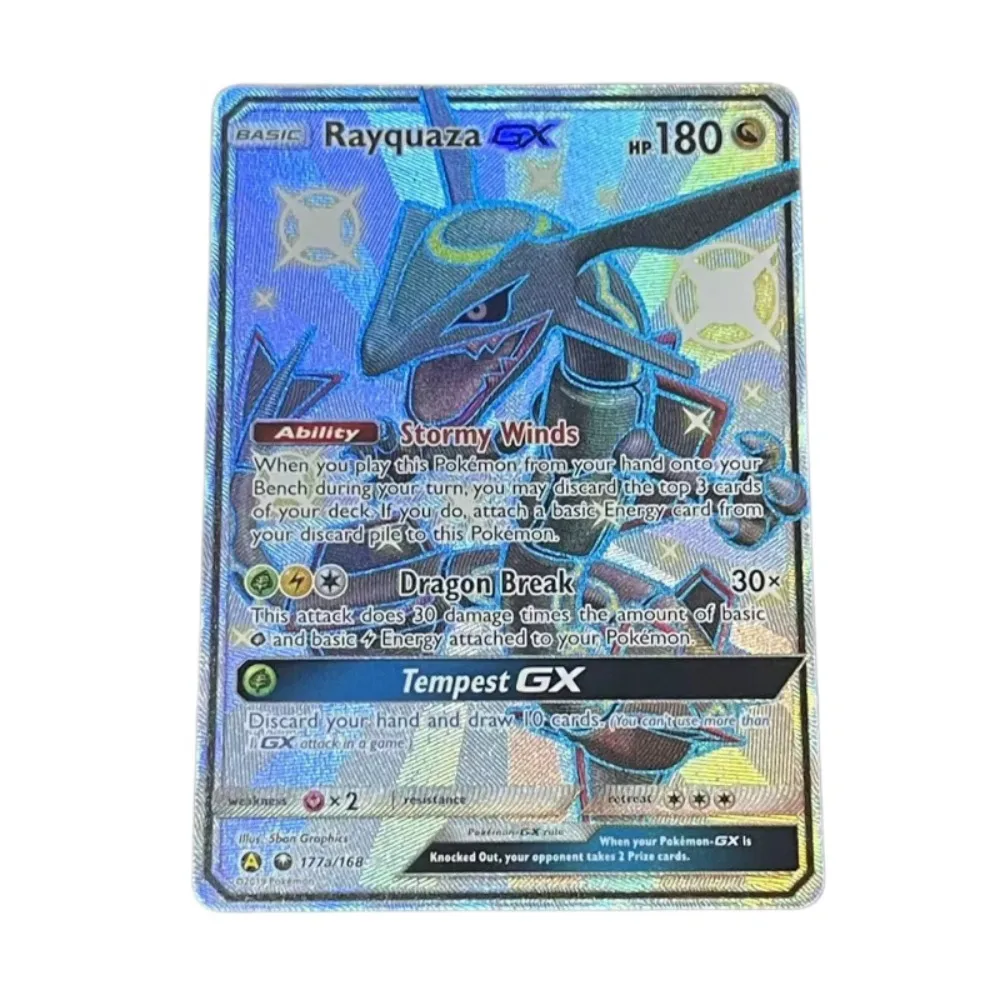 Rayquaza GX 177a/168 Shiny Full Art  Celestial Storm Holo Rare Collection Trading Card