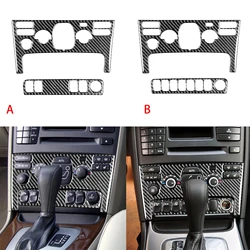 For Volvo XC90 2003-2014 Carbon Fiber Sticker Air Conditioning Panel AC Button Wood grain Switch Frame Interior Car Accessories
