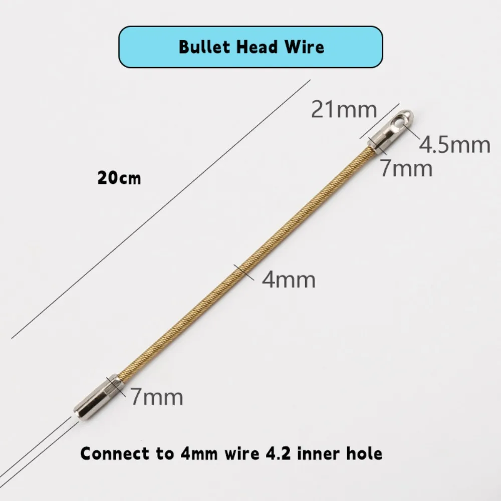 Carbon Steel Wire Puller Connector Head Electrician Tools Connect To 4mm Wire Wire Cable Elastic Threader