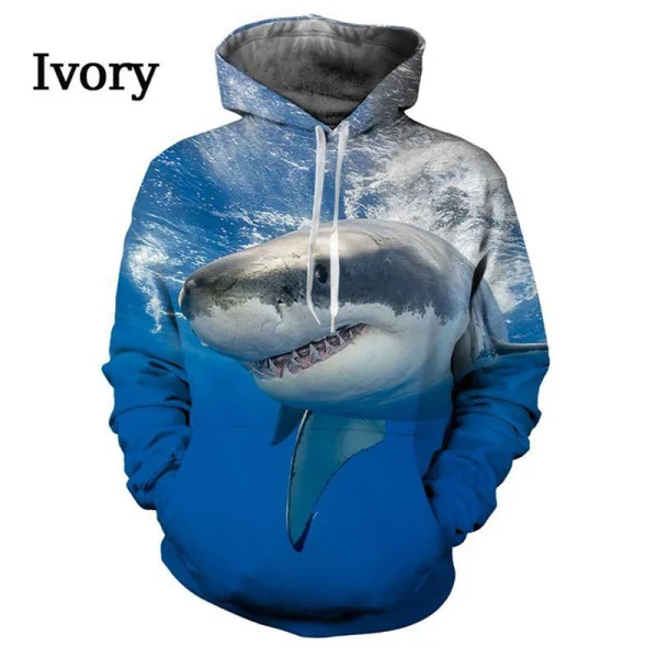 

Fashion Sea Animal Shark 3d Printed Hoodie Casual Funny Personality Hip-hop Street Hoodie