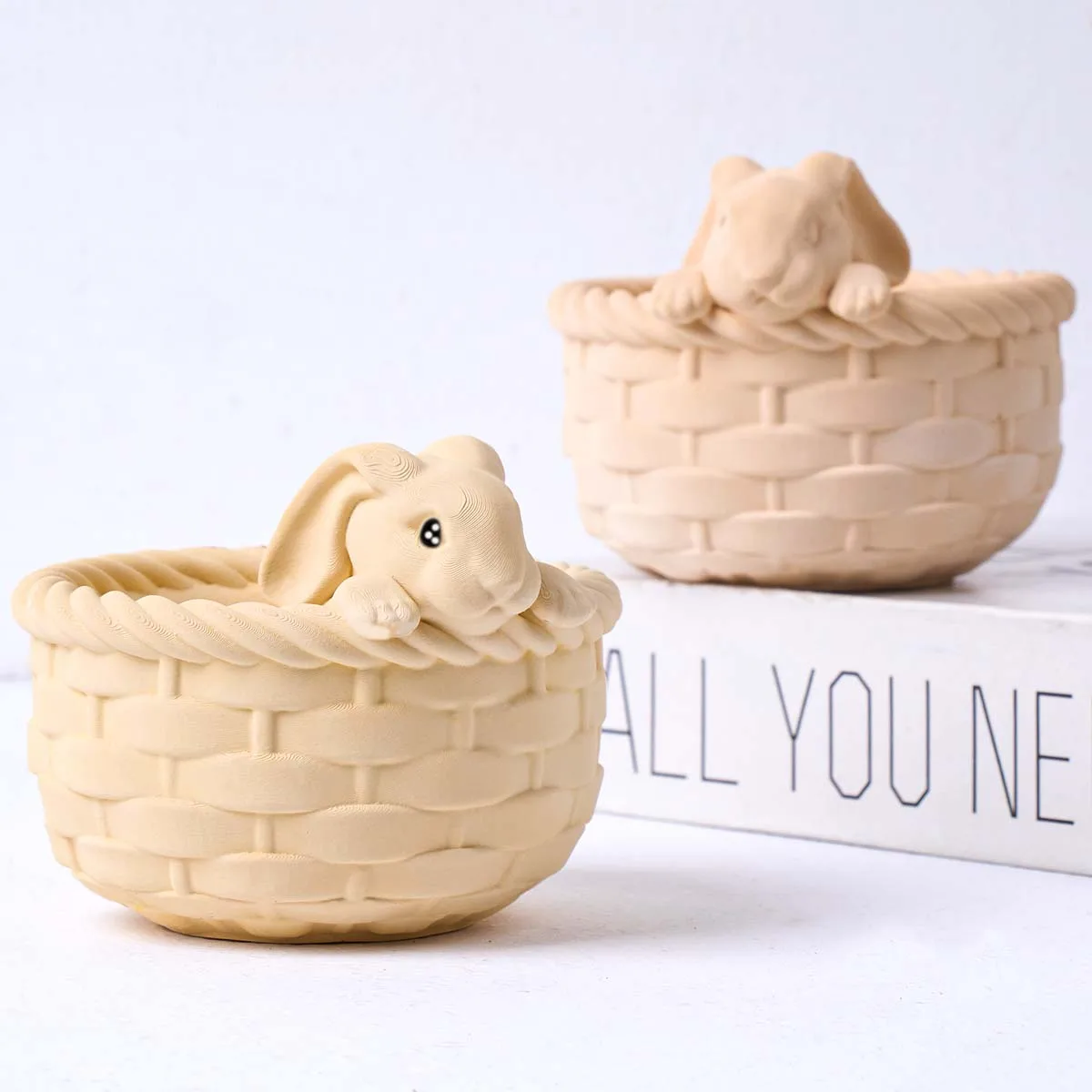 

Силиконовая форма для 3D-свечи в виде бамбуковой корзины с кроликом, для изготовления пасхальных украшений, гипсовых и полимерных изделий, форм для литья, для хранения