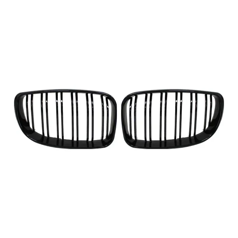 For BMW E81 E87 E82 E88 128I 130I 135I Selected 07-11 Dual Slats Double Line Grills Car Glossy Black Grill Front Kidney Grille view 4