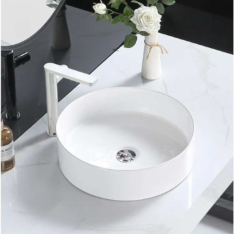 

On-stage basin K-90012T Sijia fashionable round ceramic household bathroom imported washbasin On-stage basin