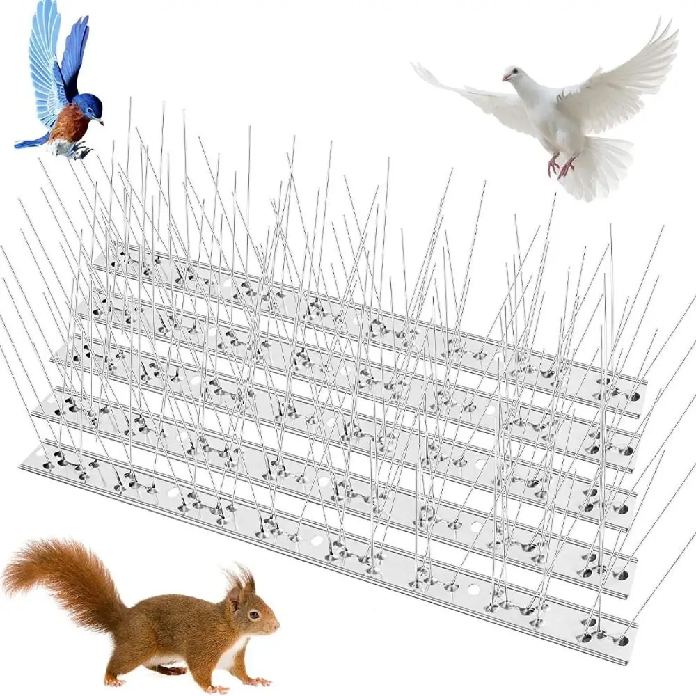 Stainless Steel Birds Spikes Rust Resistance Repellent Needle Fireproof Easy Installation Birds Pigeon Thorn Anti-bird Device