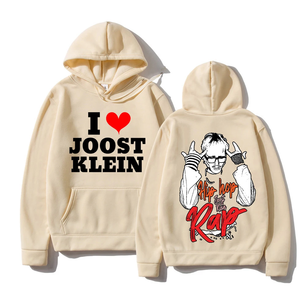 أنا أحب جوست كلاين هوديي للرجال والنساء ، البلوفرات خمر ، سويت شيرت الهيب هوب ، أزياء هاراجوكو ، الخريف ، الشتاء