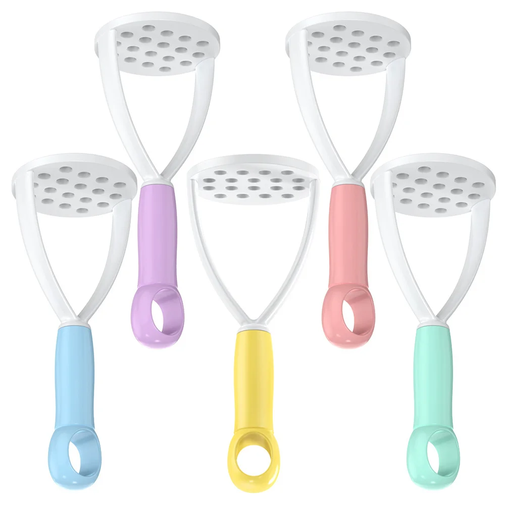 

5Pcs Potato Masher Premium PP Material Kitchen Tool for Fruit Vegetable Puree Home Hotel Restaurant Use