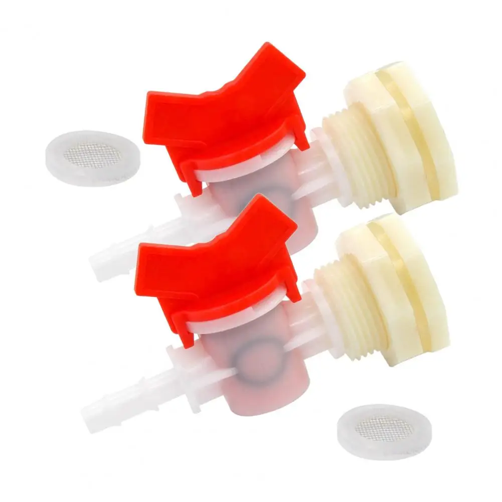 Conector de manguera Id 5/16, Kit de conector de sistema de riego Rabbit con conector de mampara, válvula de bola de lengüeta, malla para riego 5/16