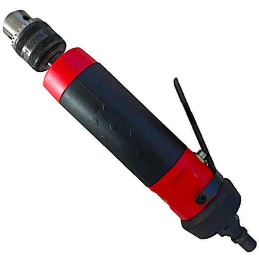 TY11858 Inline Pneumatic Drills handy for aerospace, metal fab & woodworking.rear exhaust fit the hand to aid in control