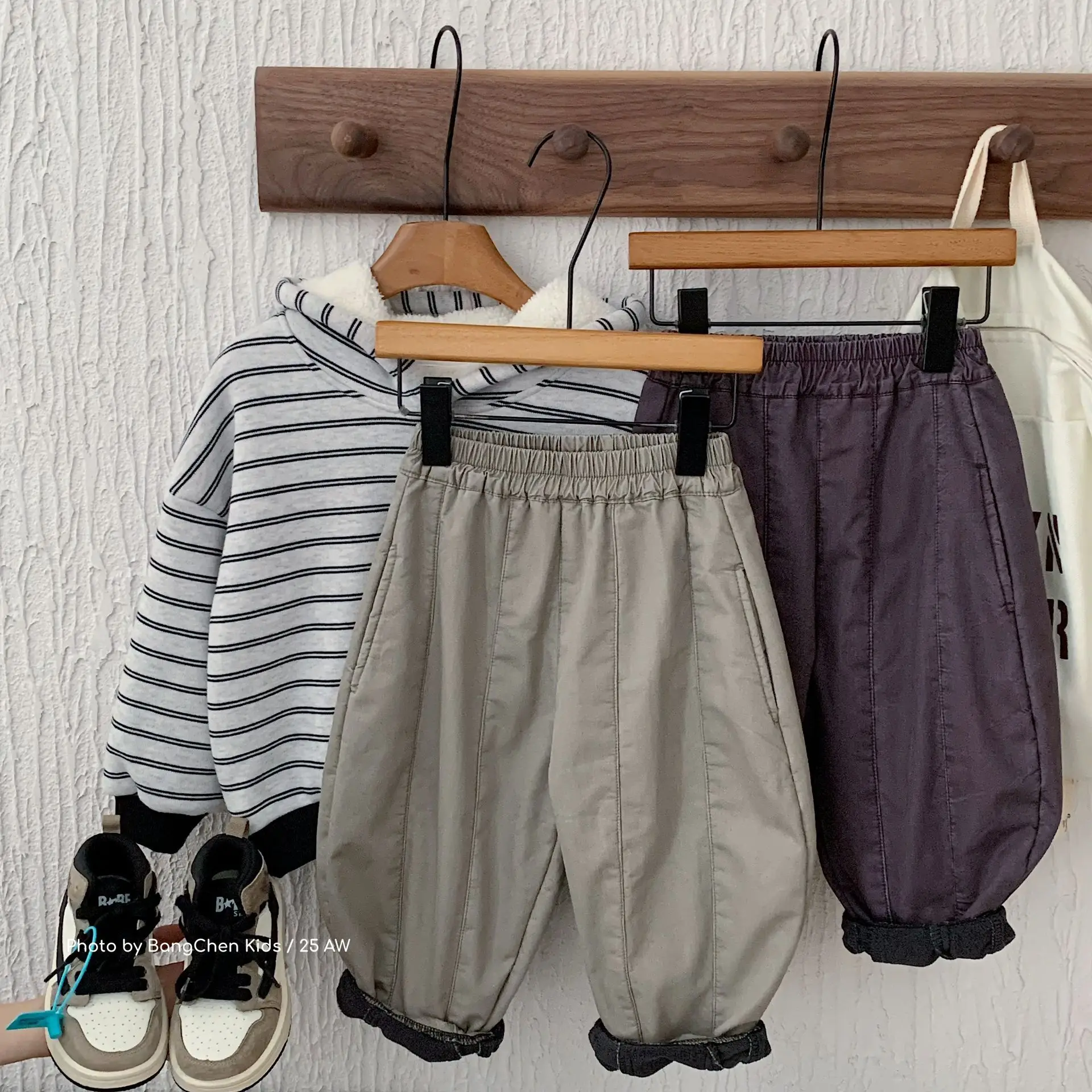 

UNITIM Toddler Boys Pant Winter Solid Thicken Warm Kids Baby Boys Trouser Add Fleece Elastic Waist Children 3-8Y Girls Pants