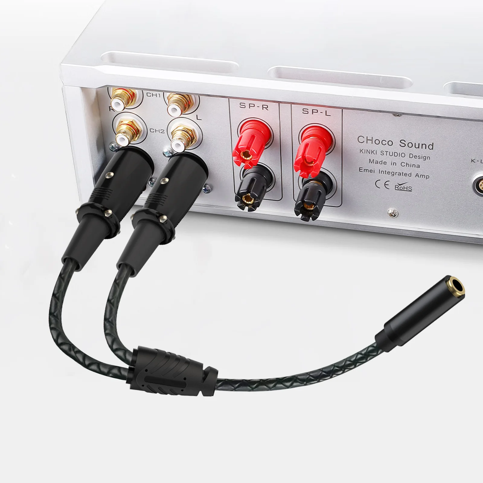 XLR To 3.5mm Splitter Y Cables 3.5 Female To XLR Male Stereo Elbow Audio Adapter for Camcorders Recorders Mixers Audio Converter