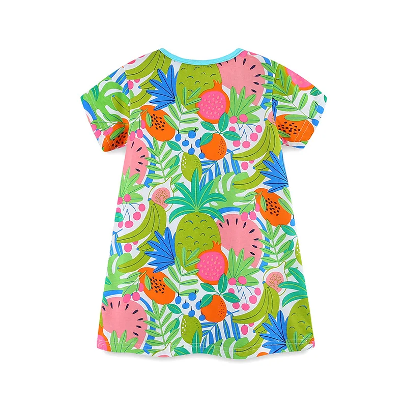 Hot Selling Product Girl's Dress Fashionable Girl's Cartoon Fruit Print Princess Dress Small and Medium Children's Dress