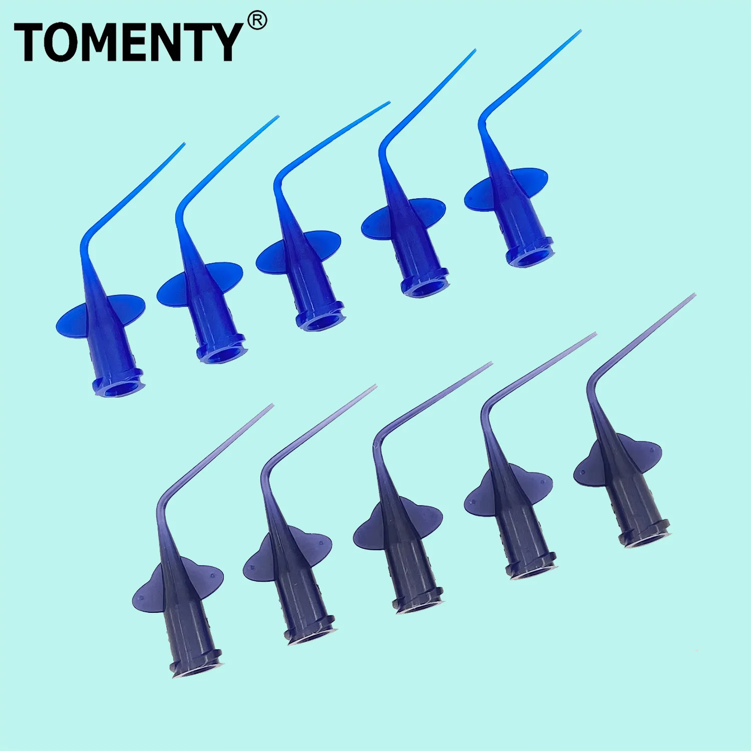

50pcs/Pack TOMENTY Dental Disposable Syringe Tip Endo Irrigation Root Canal Butterfly Needle 0.25/0.35mm Transparent Blue Colors