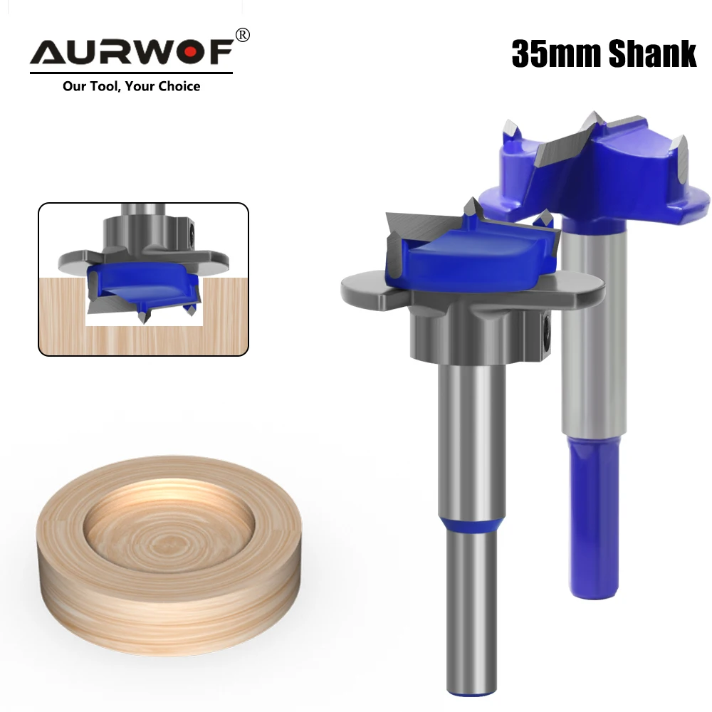 AURWOF шестигранный хвостовик 35 мм2 лезвия регулируемый позиционер шарнирное сверло для деревообработки MK0235R