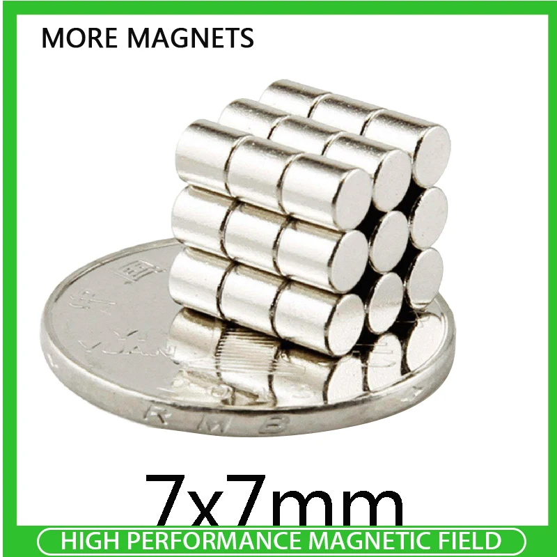 

5/10/20pcs 7*7mm Neodymium magnet disc 7x7mm N35 NdFeB Dia 7x7 Strong Small Magnetic Magnets For Craft 7 mm x 7 mm