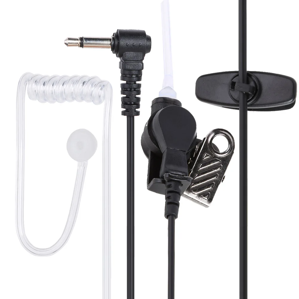 

3.5mm Mono Jack Listen Only Transparent Acoustic Tube Earpiece Earphone
