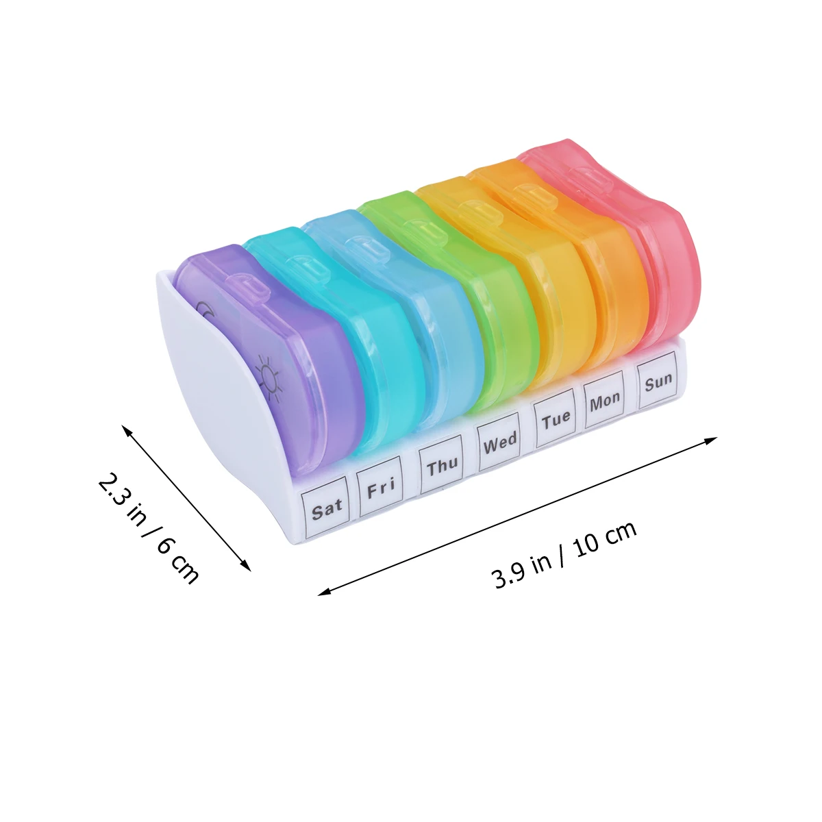 

Pill Boxes Weekly 7 Day Am Organizer Transparent Medication Storage Containers Lightweight Travel Daily Use