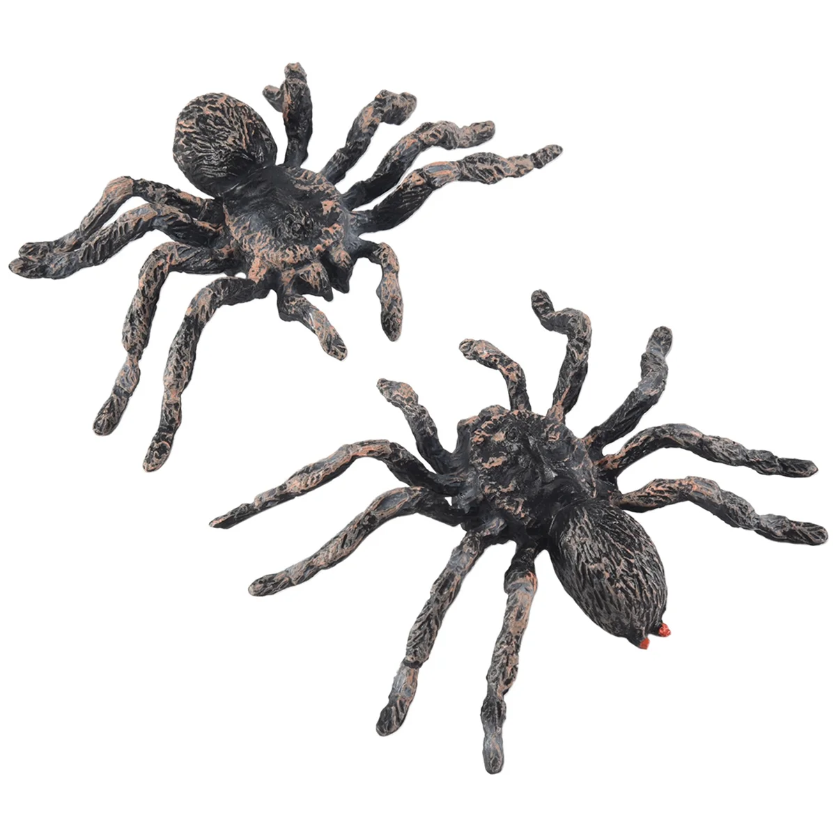 2Pcs 9.5cm Large Fake Realistic Spider Insect Model Halloween Scary Prop