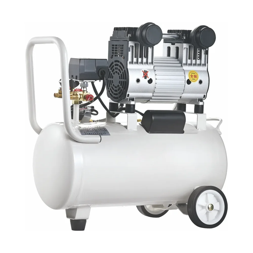 Hot Selling 100cfm portable  Air Compressor 30l Tank Industrial Silent Twin Cylinder Oil Free Air Compressor