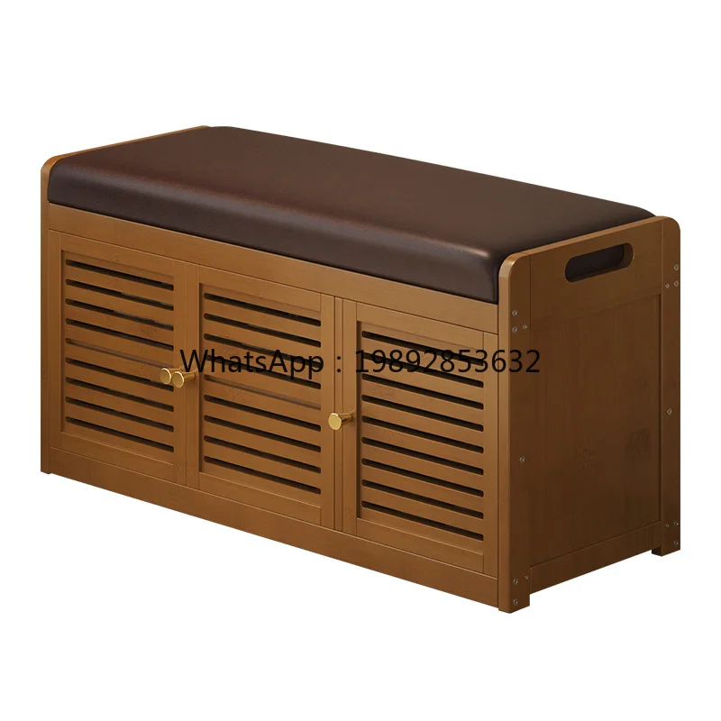 LYY Shoe Changing Stool with Soft Cover and Door, Simple Shoe Rack for Home Entrancewith Seat, Integrated Dustproof Shoe Storage