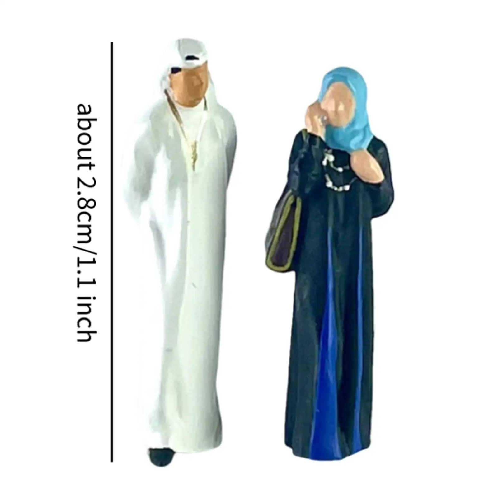 2 stuks 1/64 schaal miniatuur figuur model cijfers film rekwisieten beeldje decor