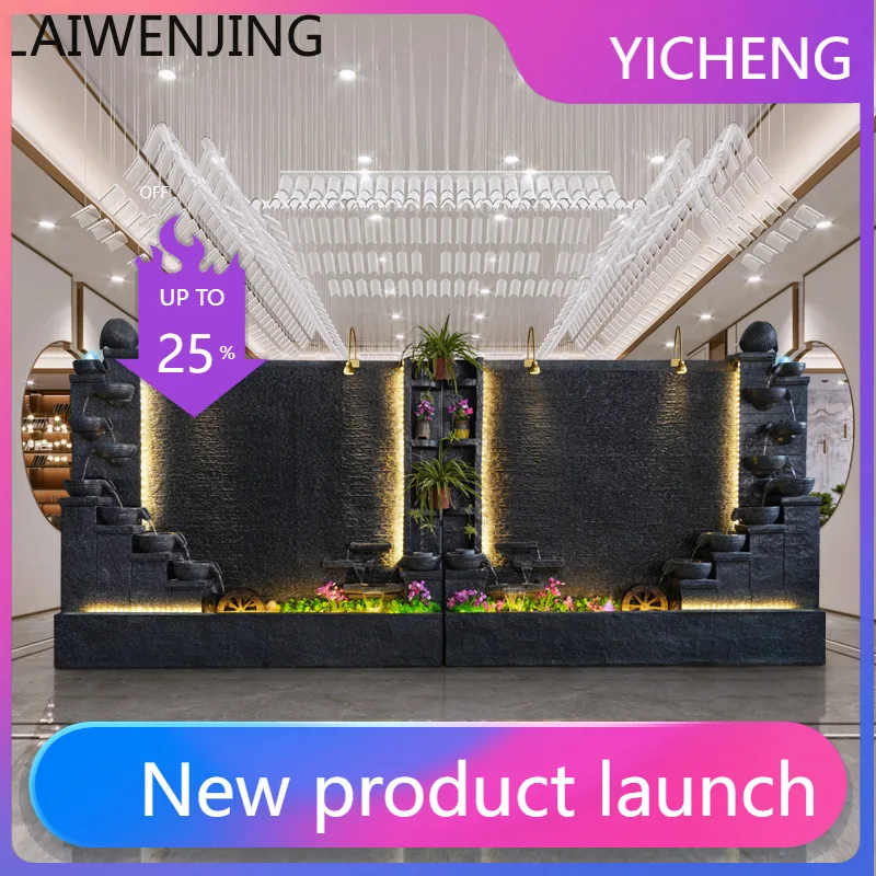 

LYY Water Curtain Wall Flowing Water Screen Rockery Fountain Courtyard Decoration Landscape Floor Ornament