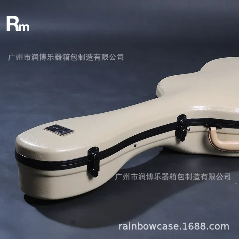 High Grade ABS Guitar Case for 39 Inch Classical and 41 Inch Folk Guitars Lightweight Waterproof Shockproof Hard Shell