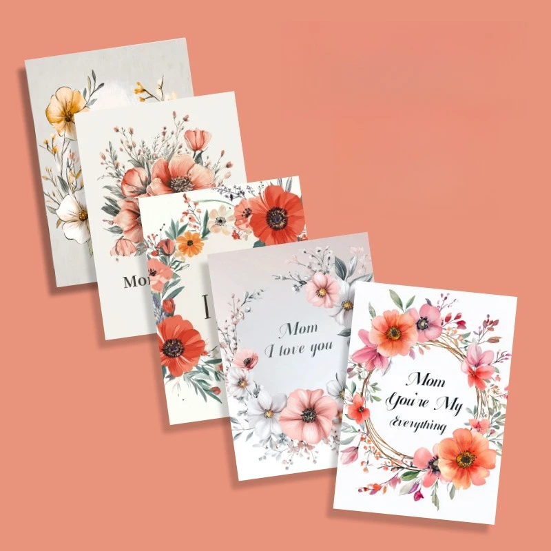 

20pcs Birthday Gift Greeting Card for Mother Gift Love Mom Handwritten Blessing Message Card Decoration Small Card