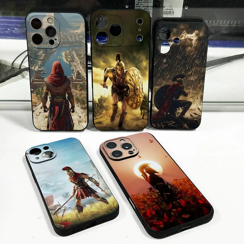 

Odyssey Greece Phone Case For iPhone 17,16,15,14,13,12,11,Pro,Max,Plus,X,XS,SE4,E,Mini,Soft Black Case