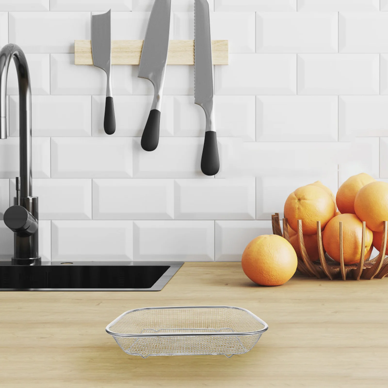 

Stainless Steel Cutlery Drainer Drying Rack Silverware Basket Rustproof and Corrosion Resistant Kitchen Accessory