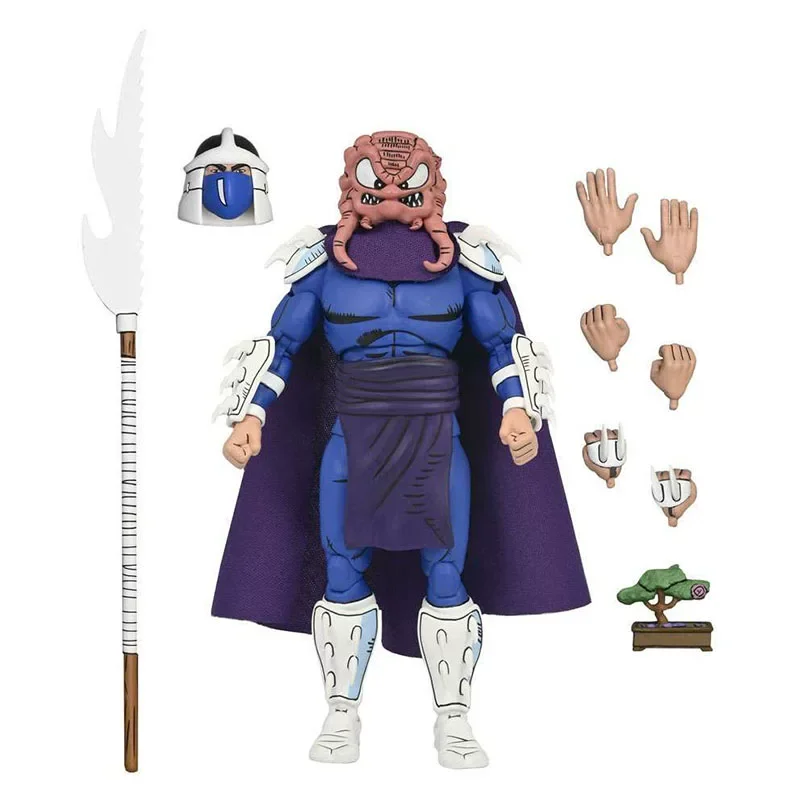 Op voorraad: NECA 54251 TMNT Krang & Shredder, set van 2, 18 cm groot, officieel gelicenseerd actiefiguur, verzamelmodel uit de cartoon.