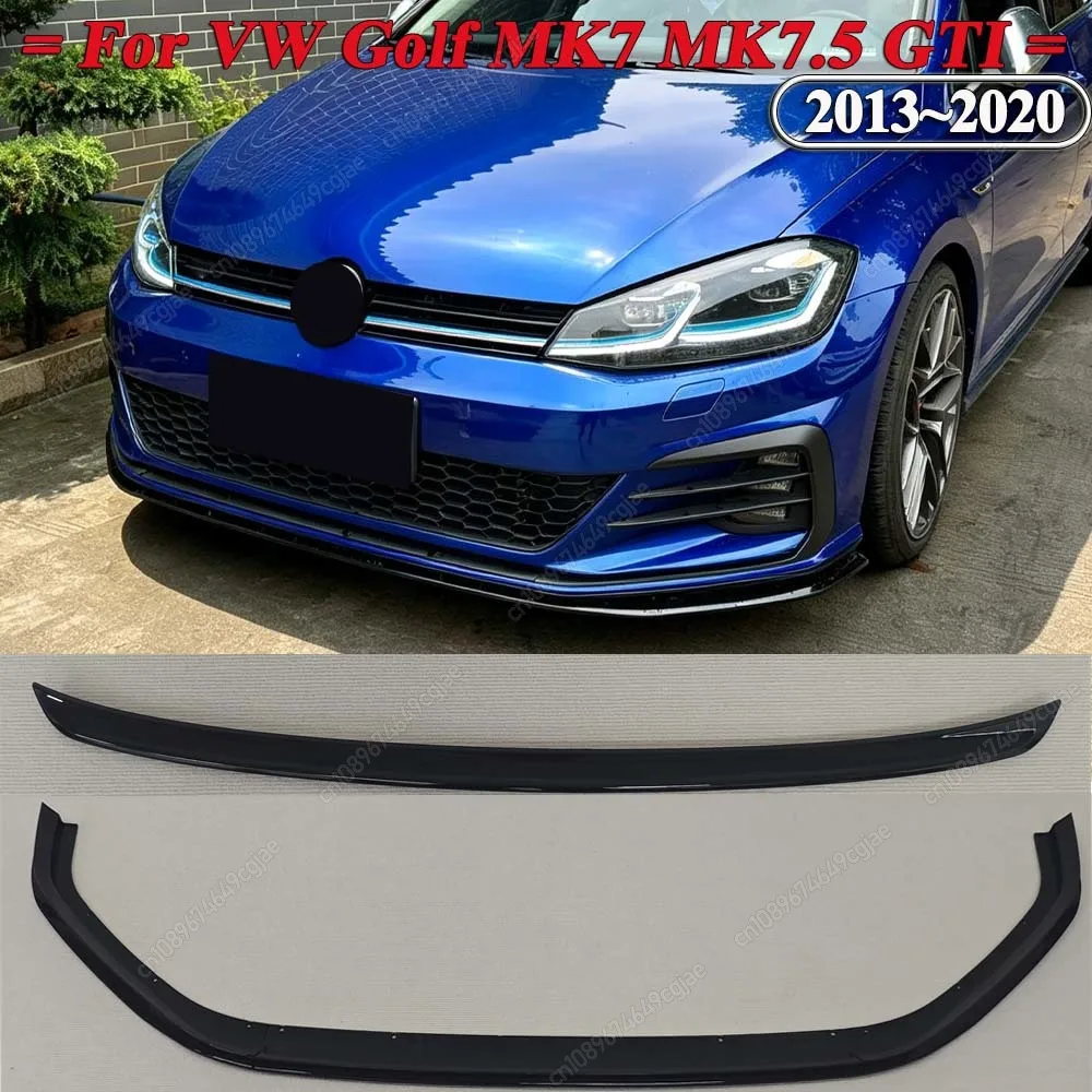 For VW Golf 7 7.5 MK7 MK7.5 GTI GTD R 2013-2020 TCR Style Kits Front Bumper Splitters Lip Diffuser & Rear Roof Spoiler Wing Trim