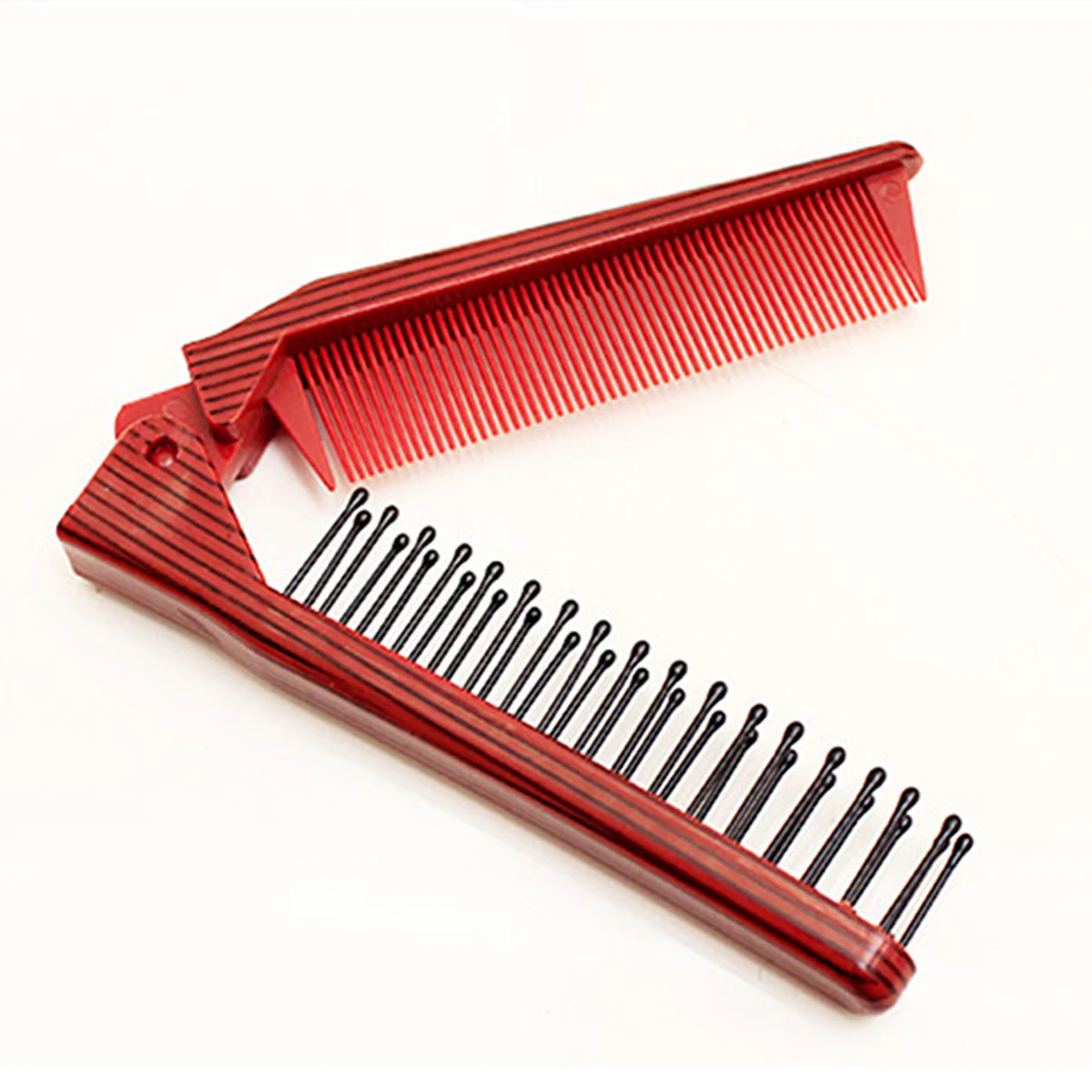 

1PC Portable Folding Hair Comb Styling Compact Travel Hairbrush for Women Hairdressing Comb