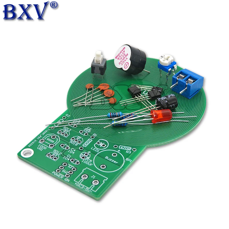 JS-60 Metal Detector Electronic Kit DC 3V-5V 60mm Non-contact Sensor Board Module DIY Electronic Part Metal Detector DIY Kit