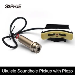 Pastilla de ukelele Soundhole con Control de volumen y tono con piezas de ukelele piezoeléctrico plateado delgado de alta sensibilidad