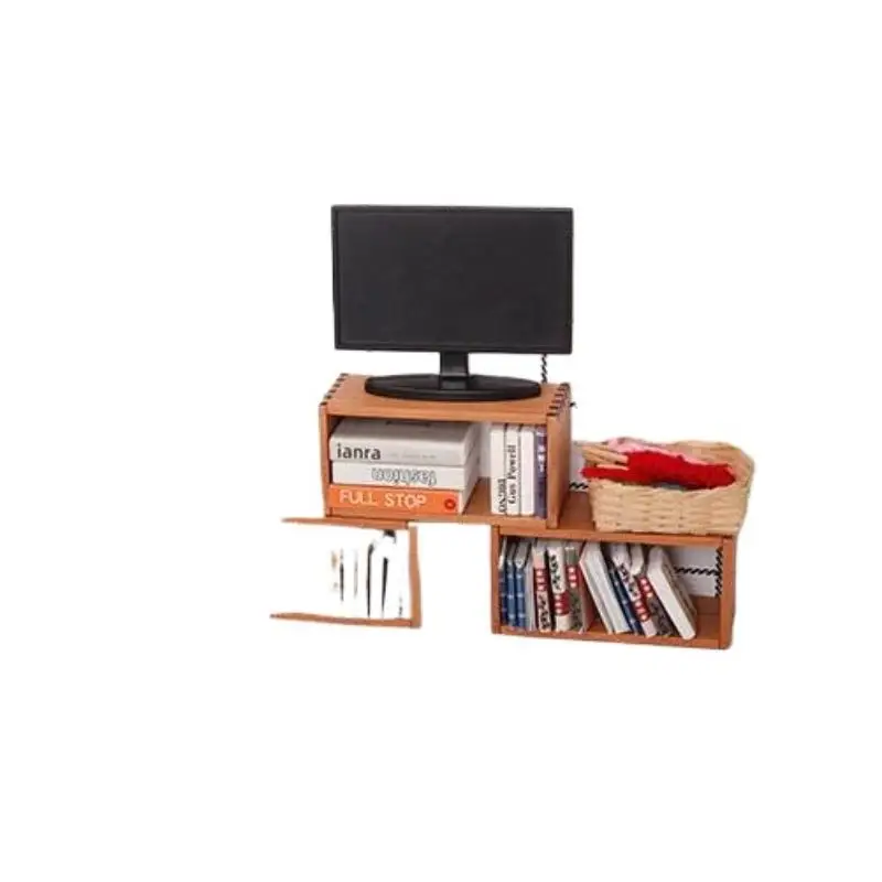 1Pcs 1:12 Dollhouse Miniature Wooden Storage Cabinet Storage Rack Bookshelf Model Furniture Accessories Toys